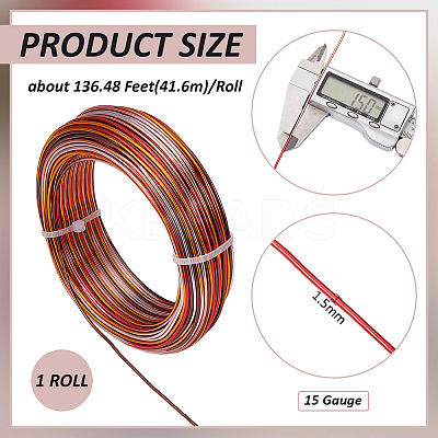 1 Roll Gradient Color Aluminum Wire AW-BC0003-38D-1