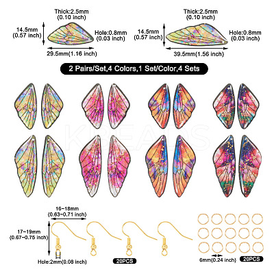 DIY Butterfly Earring Making Kit DIY-TA0005-06-1