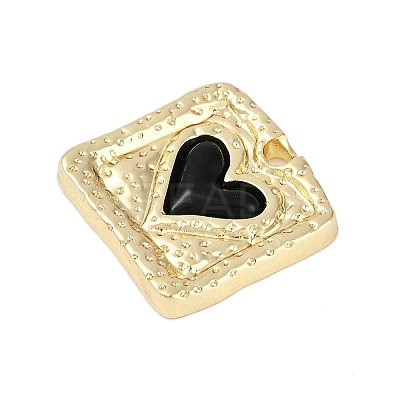 Rack Plating Alloy Enamel Pendants PALLOY-P309-04G-01-1