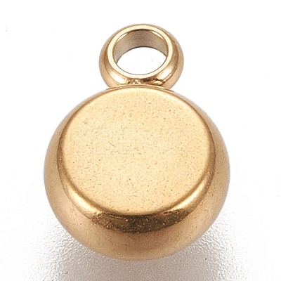 Ion Plating(IP) 304 Stainless Steel Pendant Cabochon Settings LS-X-STAS-K202-03A-G-1