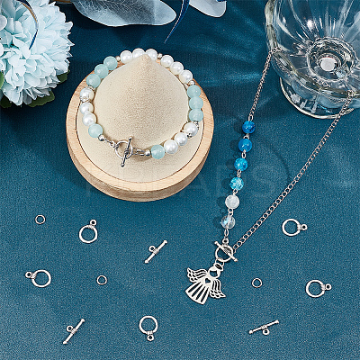 120Pcs Tibetan Style Alloy Toggle Clasps FIND-SP0001-20-1
