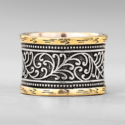 Brass Wide Band Finger Rings for Women WG6EEAC-01-1
