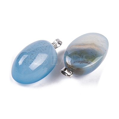 Natural Agate Dyed Pendants G-Q172-07P-02-1