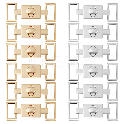 12Pcs 2 Colors Alloy Twist Lock Clasps FIND-WR0010-50-1
