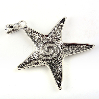 Tibetan Style Alloy Big Pendants X-TIBEP-Q060-17AS-NR-1
