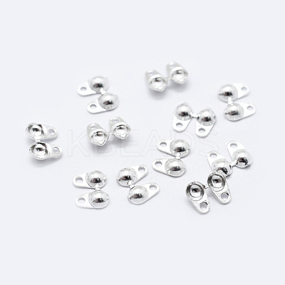 925 Sterling Silver Bead Tips Knot Covers STER-K167-001S-1
