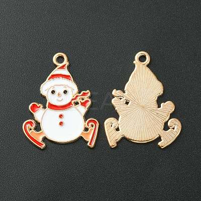 Christmas Alloy Enamel Pendants ENAM-D047-07G-09-1