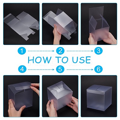 Frosted PVC Rectangle Favor Box Candy Treat Gift Box CON-BC0006-38-1