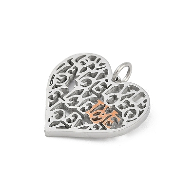 304 Stainless Steel Pendants STAS-F310-18P-1