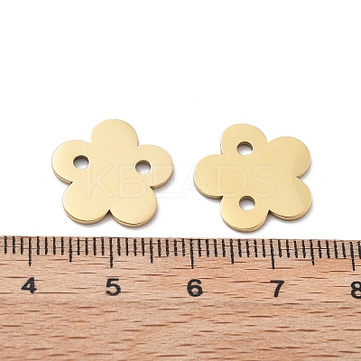 304 Stainless Steel Laser Cut Flower Connector Charms STAS-M111-12G-03-1