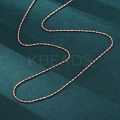 Brass Column Link Chain Necklaces for Women NJEW-D302-05RG-1