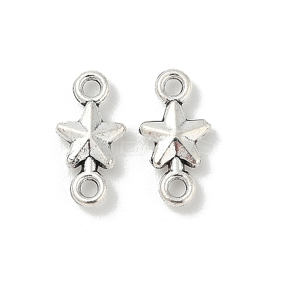 Tibetan Style Alloy Star Connector Charms TIBE-S324-21AS-1