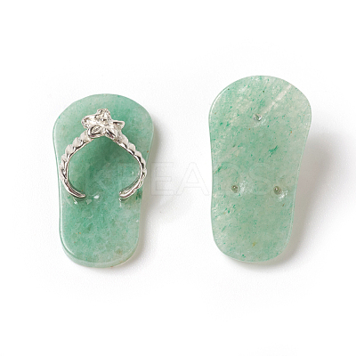 Natural Green Aventurine Pendants G-F586-C01-1