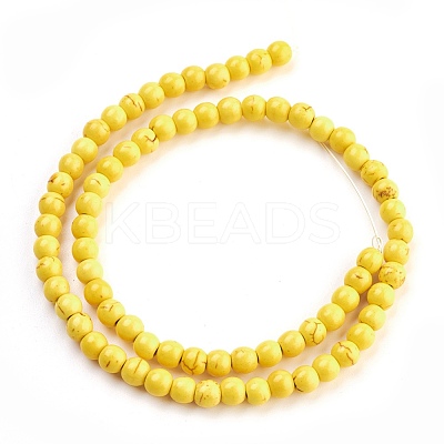 Synthetic Turquoise Beads Strands TURQ-G106-4mm-02I-1