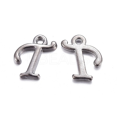 Gunmetal Plated Alloy Letter Pendants PALLOY-J718-01B-T-1