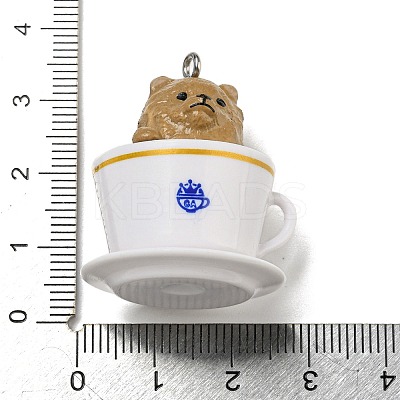 Opaque Resin Puppy Pendants LS-RESI-G095-01C-1