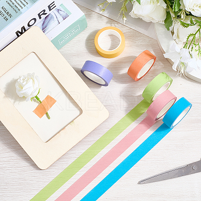 6 Rolls 6 Colors Masking Tape AJEW-CP0009-38-1