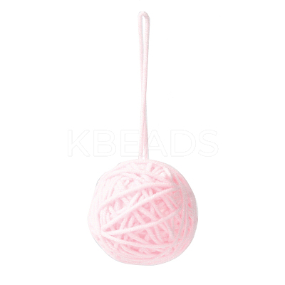 Yarn Knitted Christmas Ball Ornaments AJEW-P106-01C-1