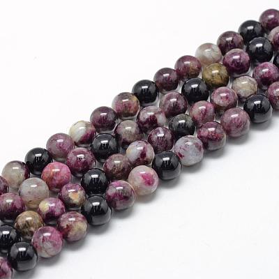 Natural Tourmaline Beads Strands G-R446-4mm-02-1