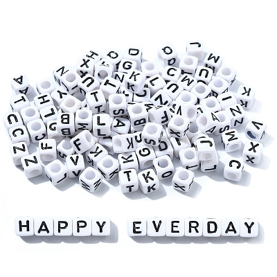Acrylic Horizontal Hole Letter Beads OACR-YW0002-08-1
