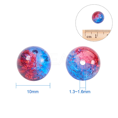 Spray Painted Crackle Glass Beads CCG-PH0002-01-10mm-1