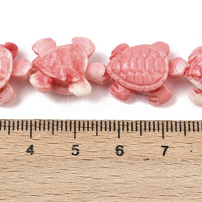 Synthetic Coral Dyed Beads Strands SHEL-Z003-04B-1