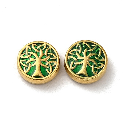 304 Stainless Steel Enamel Beads STAS-I203-02A-G-1