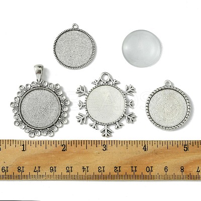 DIY Blank Tibetan Style Alloy Pendant Making Kit DIY-FS0005-76A-1