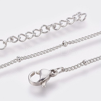 Tarnish Resistant 304 Stainless Steel Curb Chain Anklets AJEW-P069-05P-1