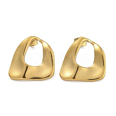 304 Stainless Steel Nuggets Stud Earrings for Women EJEW-U022-05G-1