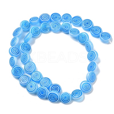 Handmade Lampwork Beads Strands LK-R004-49D-1