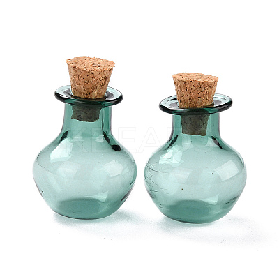 Round Glass Cork Bottles Ornament LS-GLAA-D002-03C-1