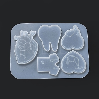 Medical Theme DIY Silicone Badge Reel Ornament Molds DIY-G079-05A-1