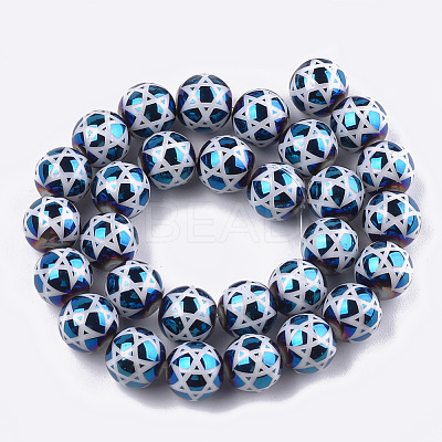 Electroplate Glass Beads Strands EGLA-T012-03A-1
