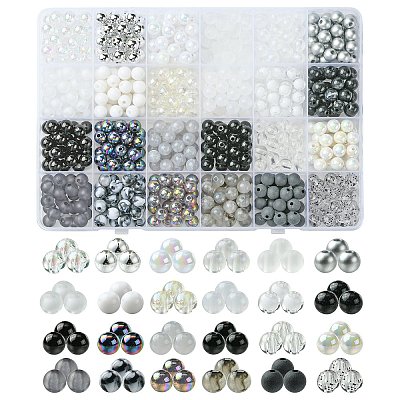 DIY Black and White Series Necklace & Bracelet Making Kits DIY-CJ0001-75-1
