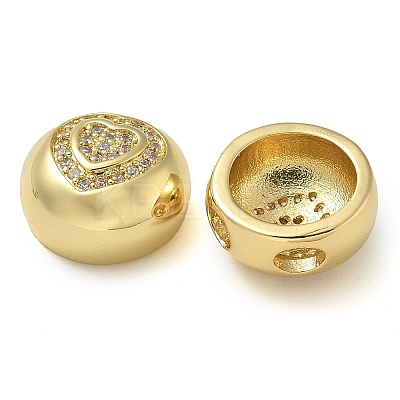 Rack Plating Brass Micro Pave Cubic Zirconia Pendants KK-K392-24G-1