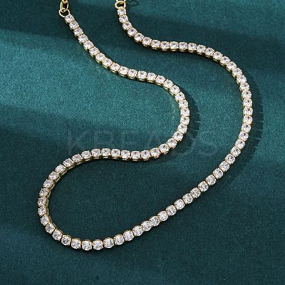 Brass Tennis Necklaces LS-NJEW-I104-13A-1