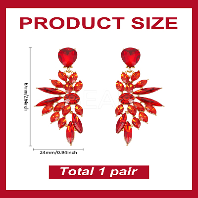 1 Pair Resin Wing Dangle Stud Earrings EJEW-LP0001-23B-1