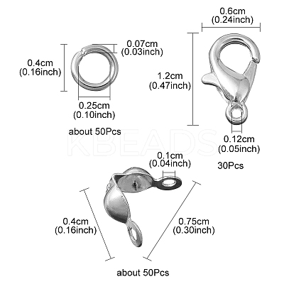 30Pcs Zinc Alloy Lobster Claw Clasps FIND-YW0003-81P-1