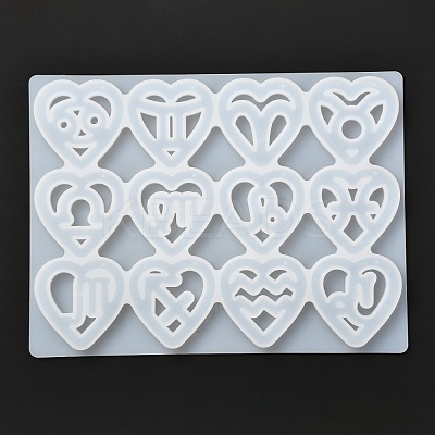 Heart with Constellation Silicone Pendant Molds DIY-I065-12-1