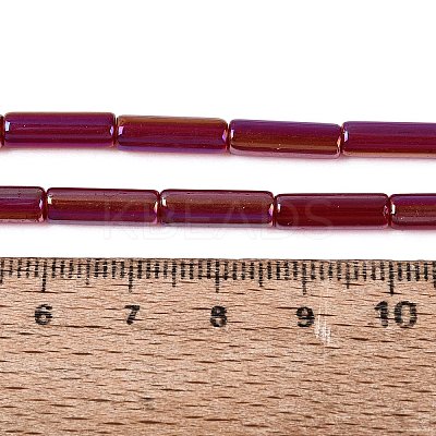 Electroplate Transparent Glass Beads Strands EGLA-Q132-02A-C01-1