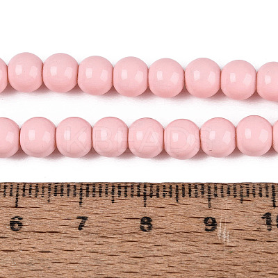 Painted Glass Bead Strands DGLA-S071-6mm-B2-1