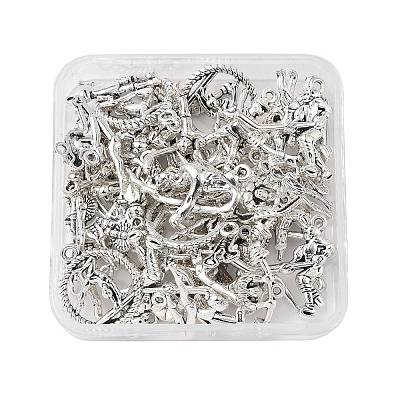 40Pcs 10 Style Tibetan Style Alloy Sport Pendants TIBEP-FP0001-11-1