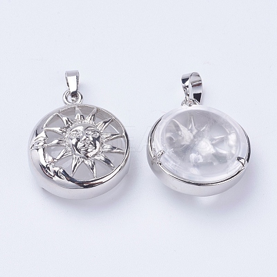 Natural Quartz Crystal Pendants G-K234-C17-1