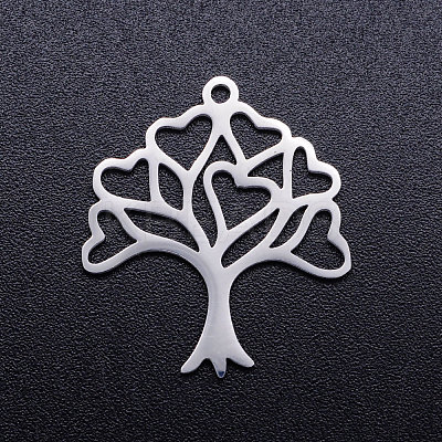 Tarnish Resistant 201 Stainless Steel Hollow Pendants STAS-Q201-JN298-1-1