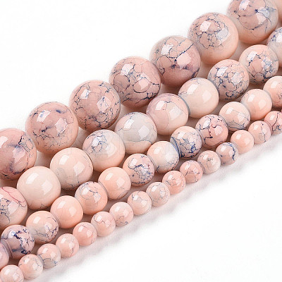 Baking Paint Glass Beads Strands DGLA-N003-6mm-C02-1