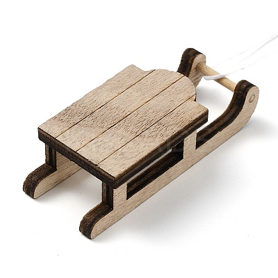 Christmas Unfinished Wood Pendant Decorations WOOD-D026-01F-1