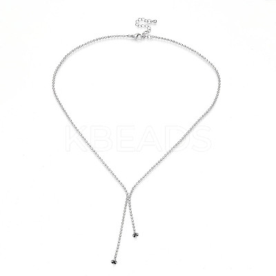 2MM Brass Textured Ball Chain Necklace Making KK-N258-21P-1