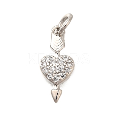 Rack Plating Brass Micro Pave Cubic Zirconia Pendants KK-I716-12P-1