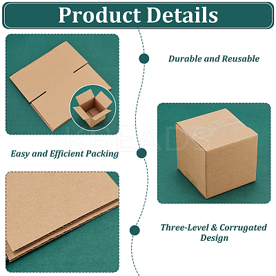 Square Kraft Paper Necklace Earring Storage Gift Boxes CON-WH0095-91-1